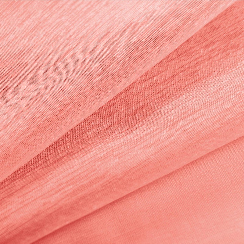 KOUFALL Coral Curtains 63 Inch Length for Girls Bedroom Decor 2 Panels Set Grommet Semi Voile Window Drapes Orange Coral Sheer Curtains for Living Room Kids Nursery Fall Decorations 52x63 Long - Image 5